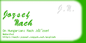 jozsef mach business card